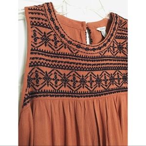 Burnt Orange & Navy Forever 21 Tank Top